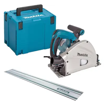 Scie circulaire plongeante 1300W diam.165MM - MAKITA - Avec coffret MAKPAC + Rail de guidage 1400 mm - SP6000J1