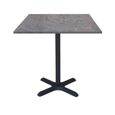 Table pied noir 70x70cm caldeira - intérieur - RestooTab