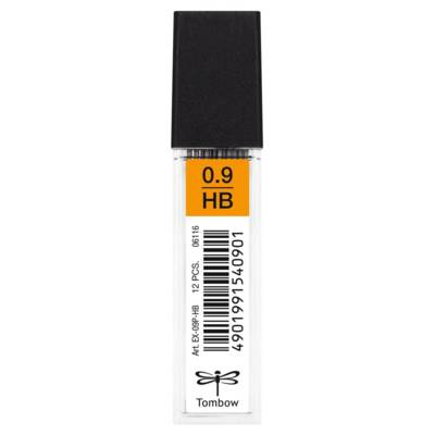 Etui de 12 Mines pour porte-mine pointe calibrée 0,9 mm dureté HB - TOMBOW