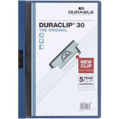Chemise à clip DURACLIP ORIGINAL 30, format A4, bleu foncé - DURABLE