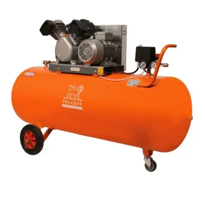 Compresseur à piston 2,2 KW -200 Litres -25 m3/h - 400V triphasé - Bicylindre en V - PEUGEOT PROFESSIONNELS - PCAP200VT25
