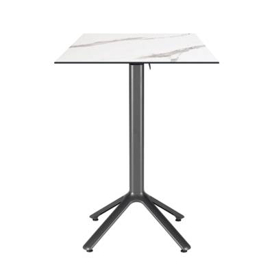 Mange-debout rabattable 60x60cm marbre blanc - terrasse - RestooTab