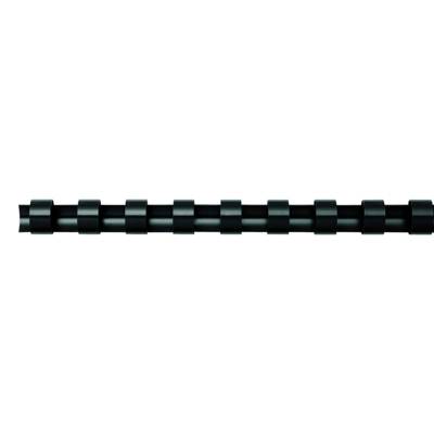 Pack 25 Baguettes à Relier Plastique 21 Anneaux A4 10 mm Noir - FELLOWES