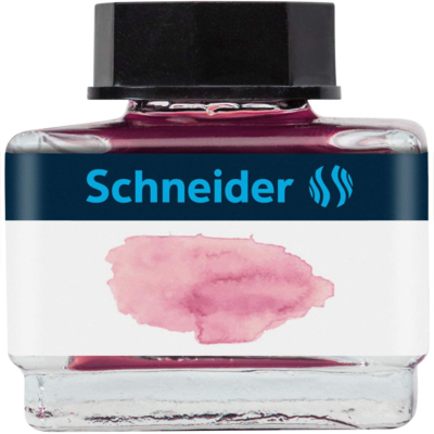 Flacon en verre 15 ml Encre liquide pour stylo plume Pastel Rose - Schneider