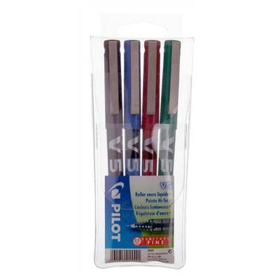 Etui de 4 Stylos roller Hi-Tecpoint V5 Pointe Fine Assortis - PILOT