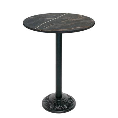 Mange-debout pied noir Ø70cm marbre samas - intérieur - RestooTab