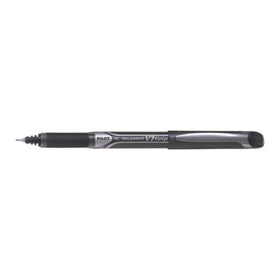 Stylo Roller Encre Liquide Hi-Tecpoint V7 Grip Pte Moyenne Noir - Pilot