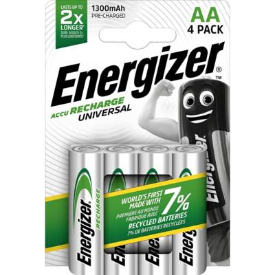 Etui de 4 piles rechargeables Universal HR6 AA 1300mAh - ENERGIZER