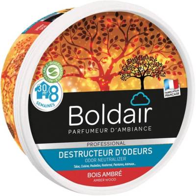 Pot 300g Gel destructeur d'odeurs bois ambré - BOLDAIR