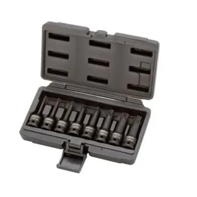 Jeu de douilles tournevis longues à chocs Torx T30-80 1/2'' KS TOOLS - 8 pièces - 911.0901 - KSTOOLS