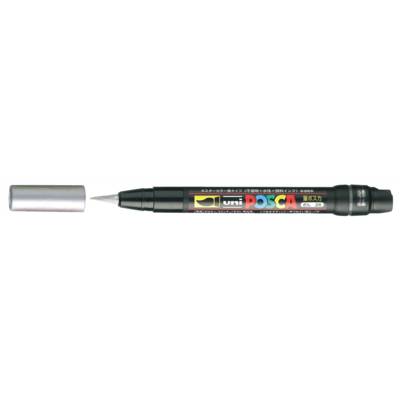 Marqueur pinceau brush pcf350 1-10mm argent - POSCA