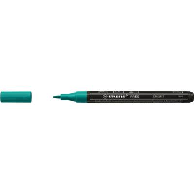 Marqueur pointe fine FREE acrylic T100 vert turquoise - STABILO
