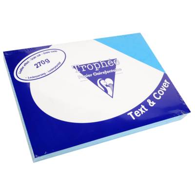Paquet 100 Couvertures reliure Text&Cover 270g A4 210x297 mm Bleu lazulite - CLAIREFONTAINE