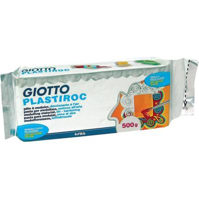 Pâte à modeler autodurcissante Plastiroc Pain de 500g blanc - GIOTTO