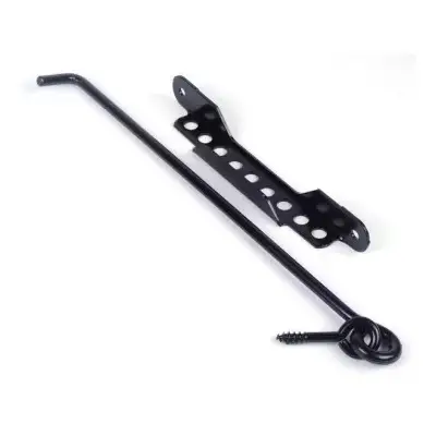 Crochet à visser Ø8 mm avec crémaillère TORBEL 400 mm - Noir - 9243404 - TORBEL INDUSTRIE