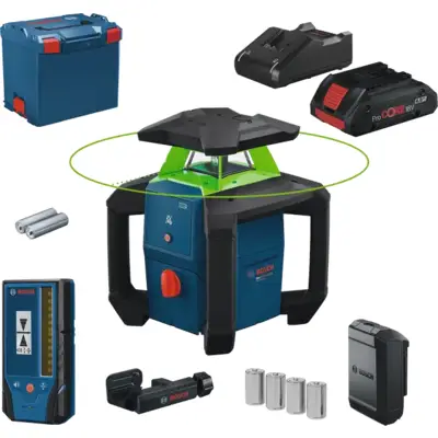 Lasers rotatifs PRO GRL18V-3-31G - BOSCH - avec 1 batterie 4,0 Ah, chargeur - L-BOXX - 0601061G00