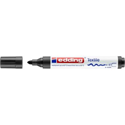 Marqueur pour Textiles 4500 Pointe Ronde Noir 2-3 mm - EDDING