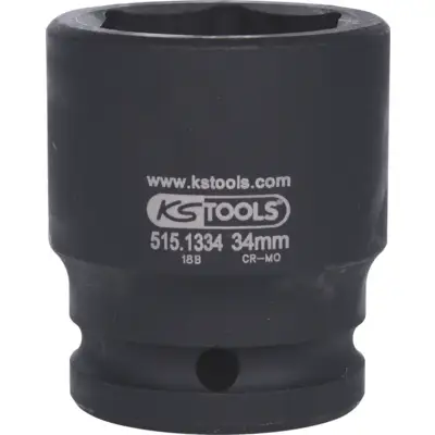 Douille à chocs 6 pans 3/4", 34 mm sur carte - KSTOOLS - 515.1334-E