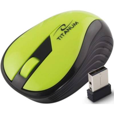 Souris sans fil Raimbow 3D TM114G Noir/Vert - TITANUM