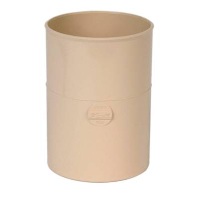 Manchon PVC femelle femelle pour tube de descente de gouttière diam.100mm coloris sable - Gedimat - NICOLL