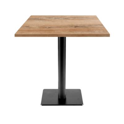Table pied noir 70x70cm chene slovene - intérieur - RestooTab