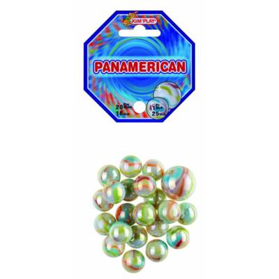 Sachet de 20 billes 16mm + 1 calot 25 mm PANAMERICAN - KIM'PLAY