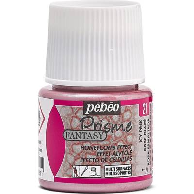 Flacon 45ml Peinture Fantasy Prisme à effet alvéolé ROSE GLACE - PÉBÉO