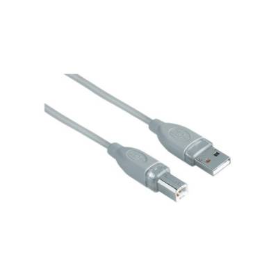 Câble USB 2.0 fiche A mâle - fiche B mâle 1,80 m gris - HAMA