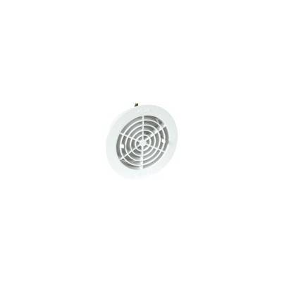 Grille d'aération NICOLL ronde à fermeture avec moustiquaire coloris blanc pour tuyau PVC UFATM125 diam.125mm - Gedimat
