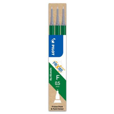 Set de 3 Recharges friXion Point (BLS-FRP5) Pointe Aiguille Fine Vert - PILOT