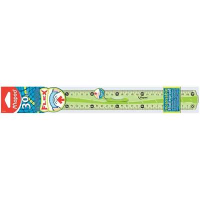 Règle plate Triple Décimètre Incassable Flex 30 cm bleu ou vert - MAPED