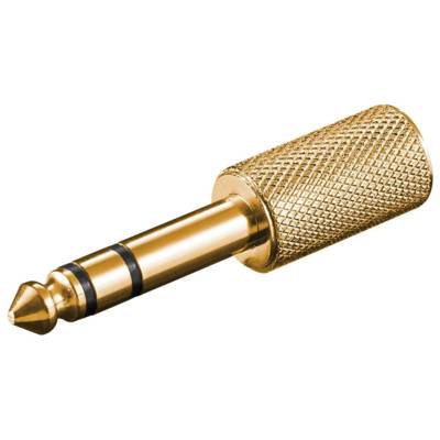Adaptateur de Casque, Prise Jack AUX 6,35 mm vers 3,5 mm, Version Or - GOOBAY