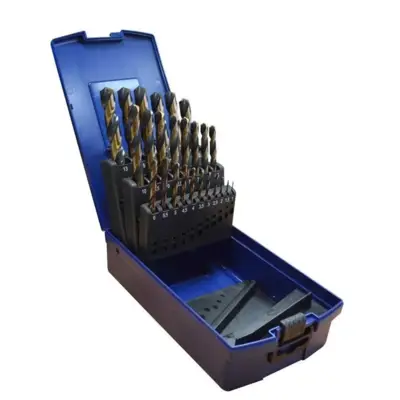 Coffret plastique 25 forets HSS Gold & Black Ø 1 à 13 mm - 25 pièces - ALPHA COUPE - AP113/GBX