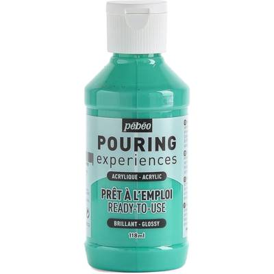 Peinture Acrylique POURING Expérience Prête à l'emploi 118ml VERT D'EAU - PÉBÉO