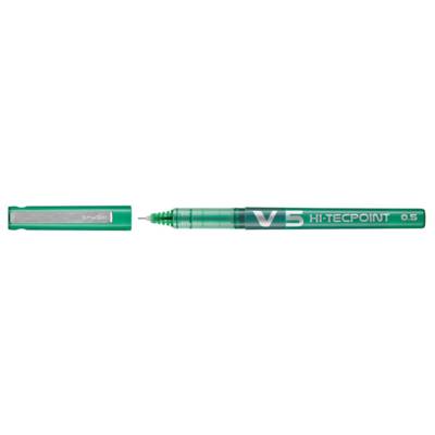 Stylo roller Hi-Tecpoint V5 Encre liquide Pointe Fine Vert - PILOT