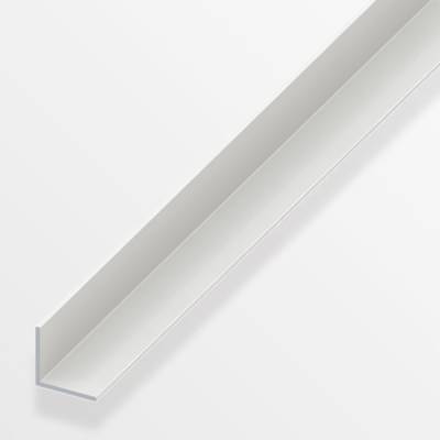 Cornière égale en PVC dur blanc ép.1,1mm dim.30x30mm long.1,00m - Gedimat - ALFER ALUMINIUM