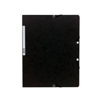 Chemise à élastiques sans Rabats carton 400g 24x32 cm Noir - EXACOMPTA