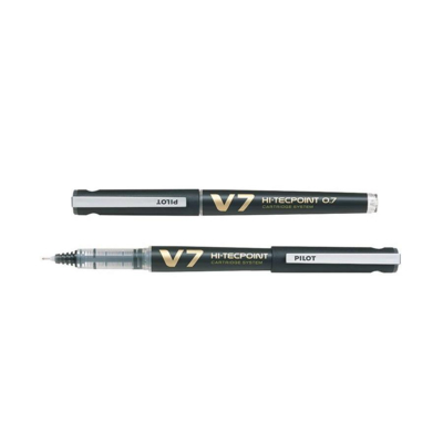 Roller Rechargeable Hi-TechPoint V7 Begreen Pte Moyenne Encre liquide Noir - PILOT