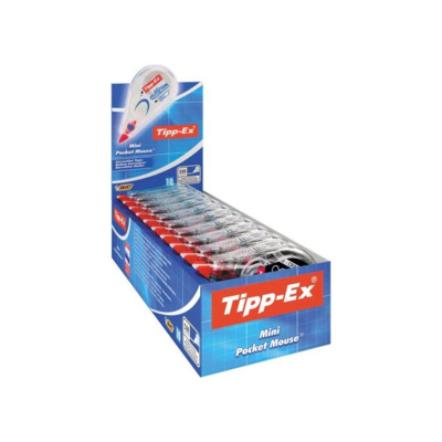 Boite de 10 Rollers de correction MINI POCKET MOUSE Décor 5 mm x 5 m - Tipp-Ex