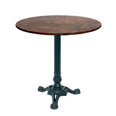 Table pied noir Ø70cm rouille underground - intérieur - RestooTab