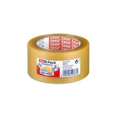 Ruban adhésif PVC colle caoutchouc naturel 65 microns, H50 mm x L66 m transprent - TESA