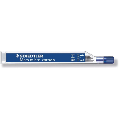 Etui de 6 mines "Mars micro carbon" 1,3 mm HB pour portemine 771 - STAEDTLER