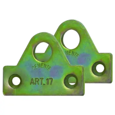 Moraillon porte-cadenas CITY 17 en acier cémenté - Trou Ø 13 mm - ISEO - 97101700SB - CAVERS ISEO