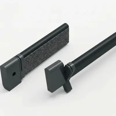 Déflecteur intérieur à pivot 787AK/1 - 275 x 28 mm - Noir RAL9005 - 1 pièce - RENSON - 17387