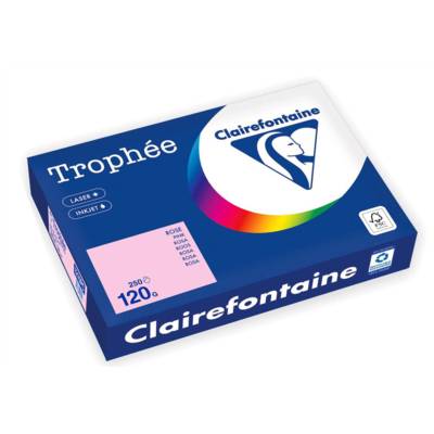 Ramette Papier FSC A4 120g 250 Feuilles ROSE - CLAIREFONTAINE