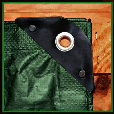 Bâche de protection lourde toile tissée indéchirable larg.6m long.10m vert/marron - Gedimat - BAOBAG