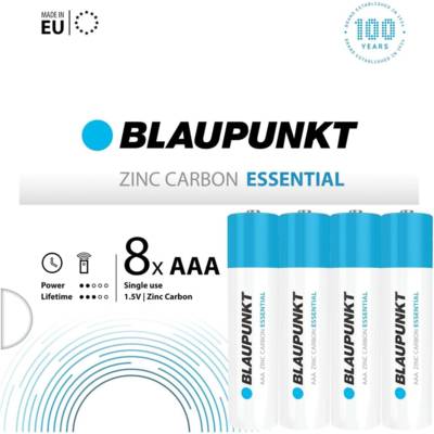 Pack 8 Piles Zinc Essential LR03 AAA - BLAUPUNKT