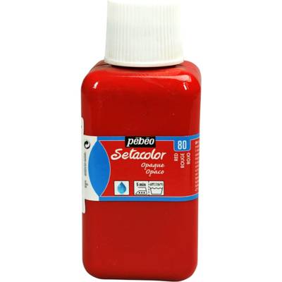 Flacon 250ml Peinture Setacolor Textile Opaque Rouge - PÉBÉO