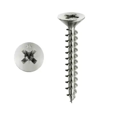 Vis MUSTAD Panelvit Tête cylindrique Pozidriv - Filetage total - Zingué Blanc - Ø5x60mm - Boite de 200 - PVACZP500600C8C - MUSTAD SAS