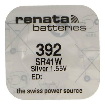 Pile bouton Silver Oxyde 392 / SR41W 0% mercure - RENATA